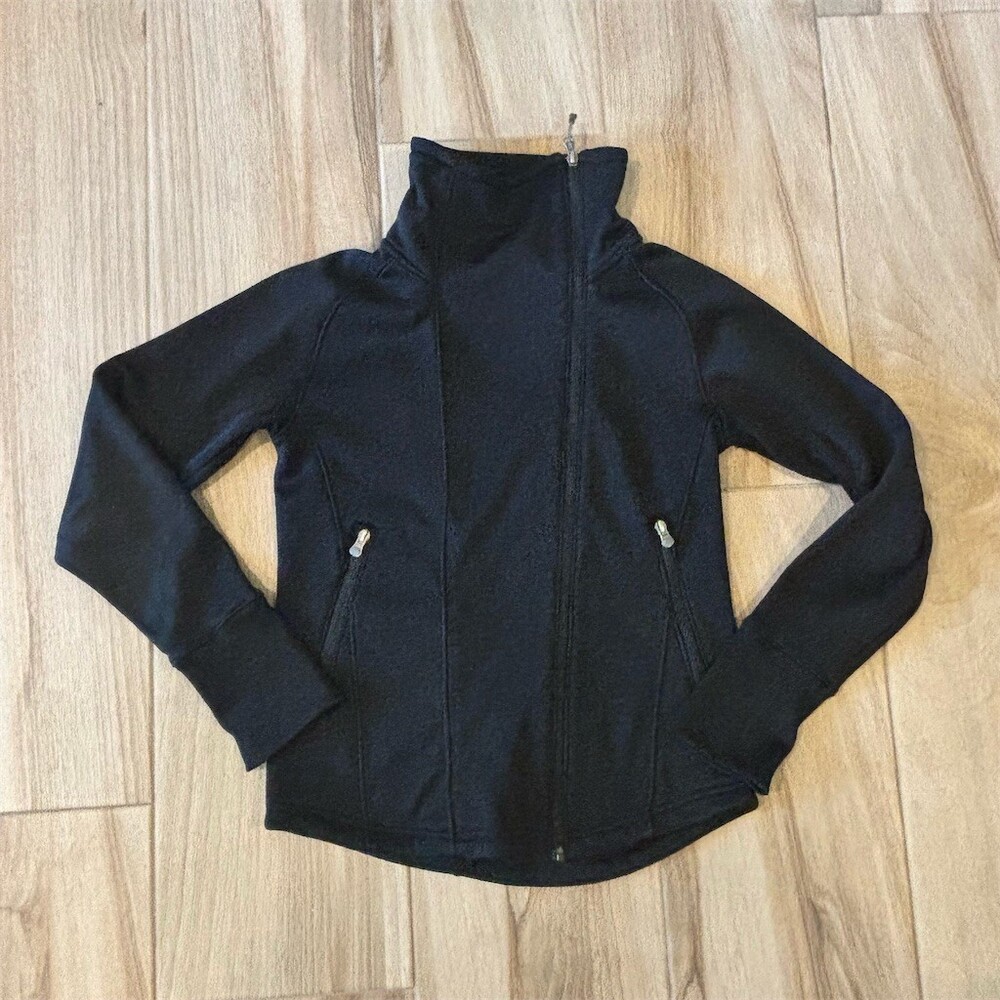 Cabela’s Jacket Womens Size M Black Full Zip High Neck Rib Cuffs Zip